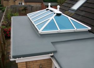 recent rubber roofing on a side extension project in rotherham